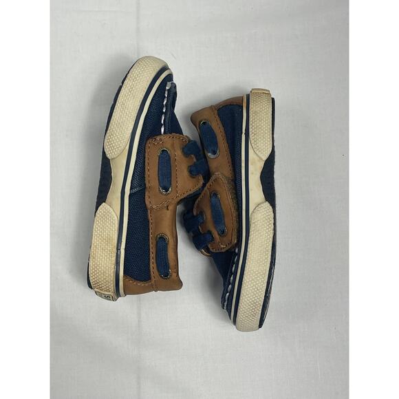 Sperry Top-Sider Kids Boat Shoes Leather-Canvas Slip On Toddler Boys Size 5.5W - Picture 7 of 8